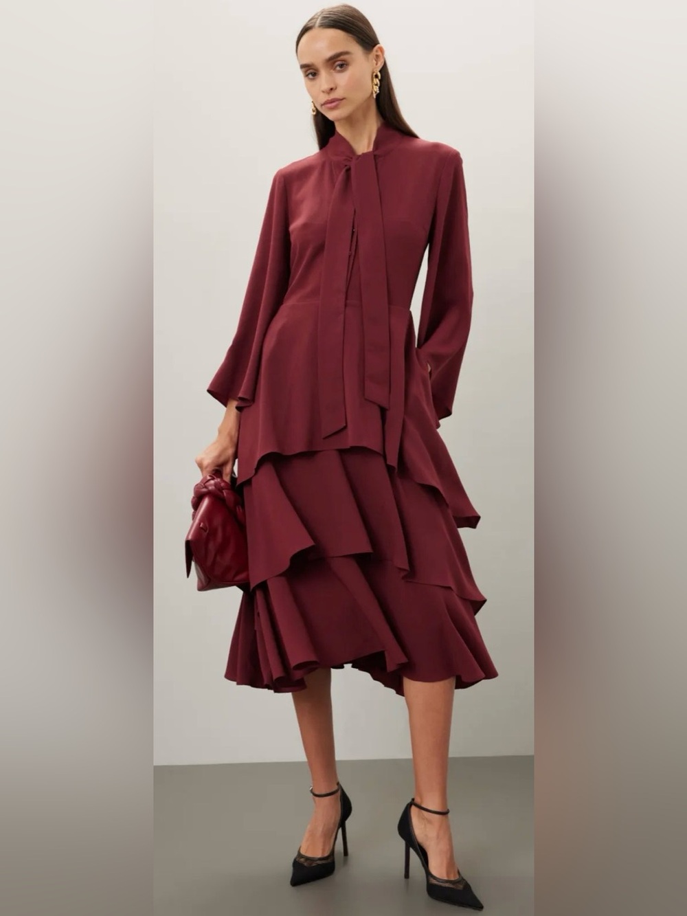 *Flawed Osman Yousefzada x RTR Ruffle Button Down Dress (0267)